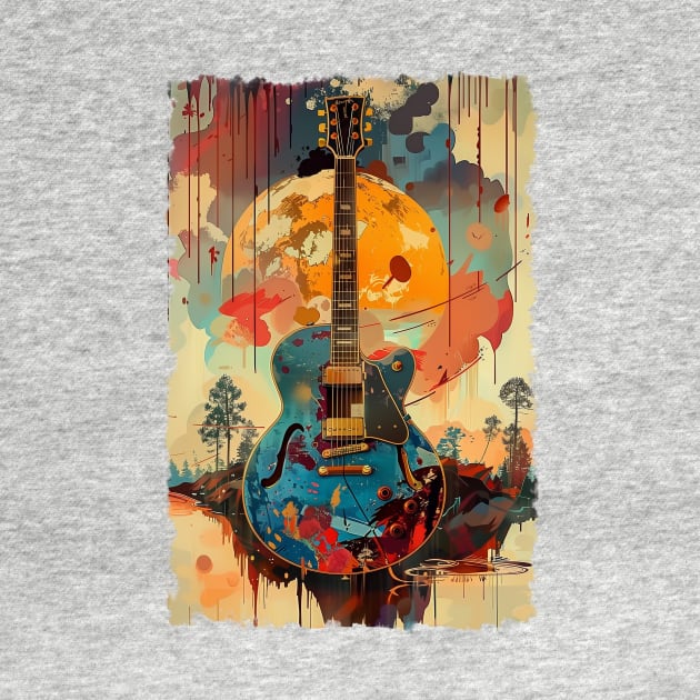 Painted Guitar by DavidLoblaw